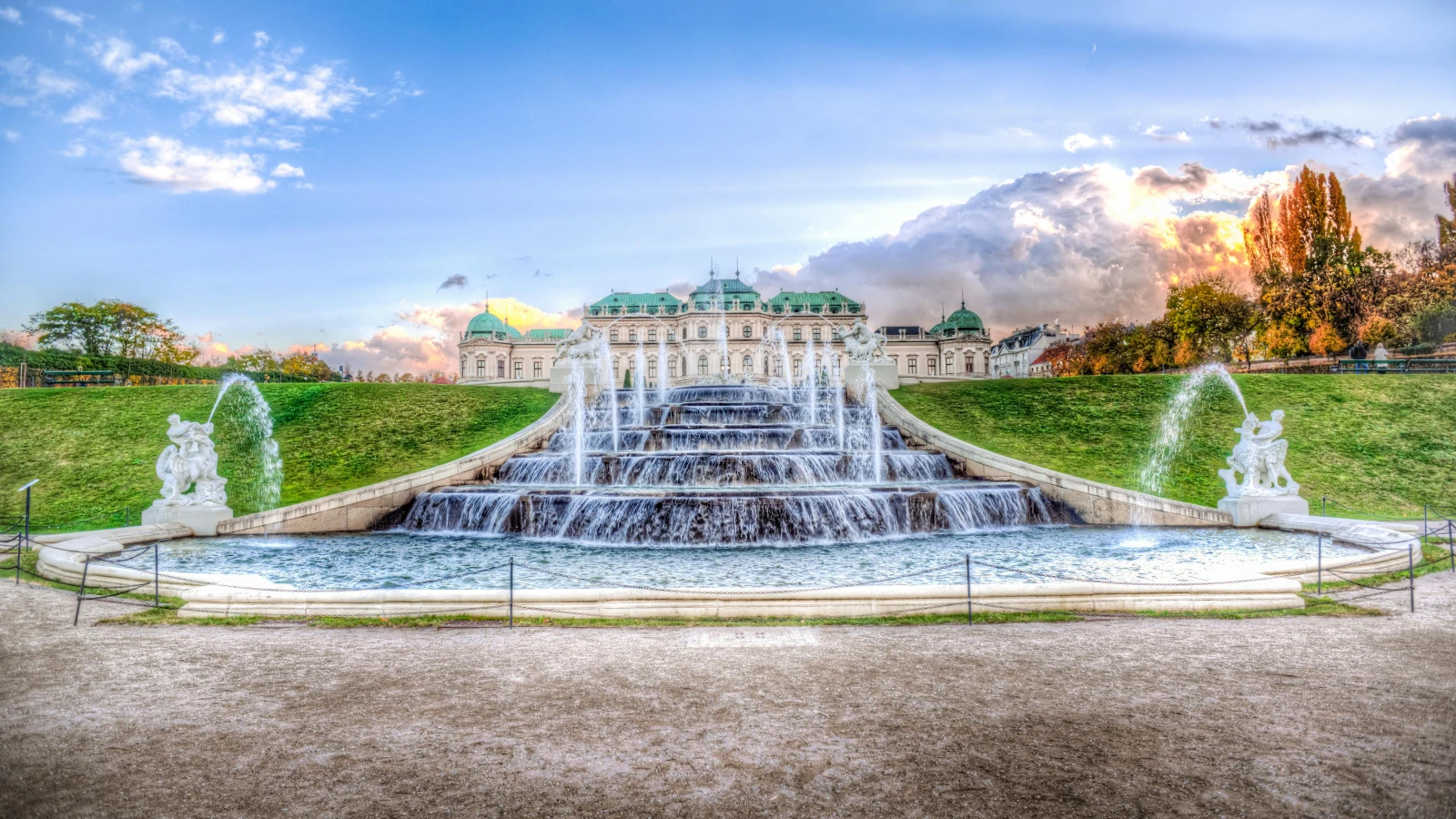 Captivating view of Belvedere Palace Vienna for car rental visitors