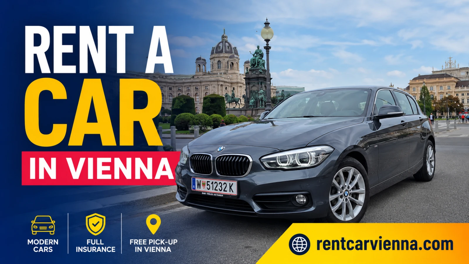 No deposit car rental in Vienna with debit card pickup