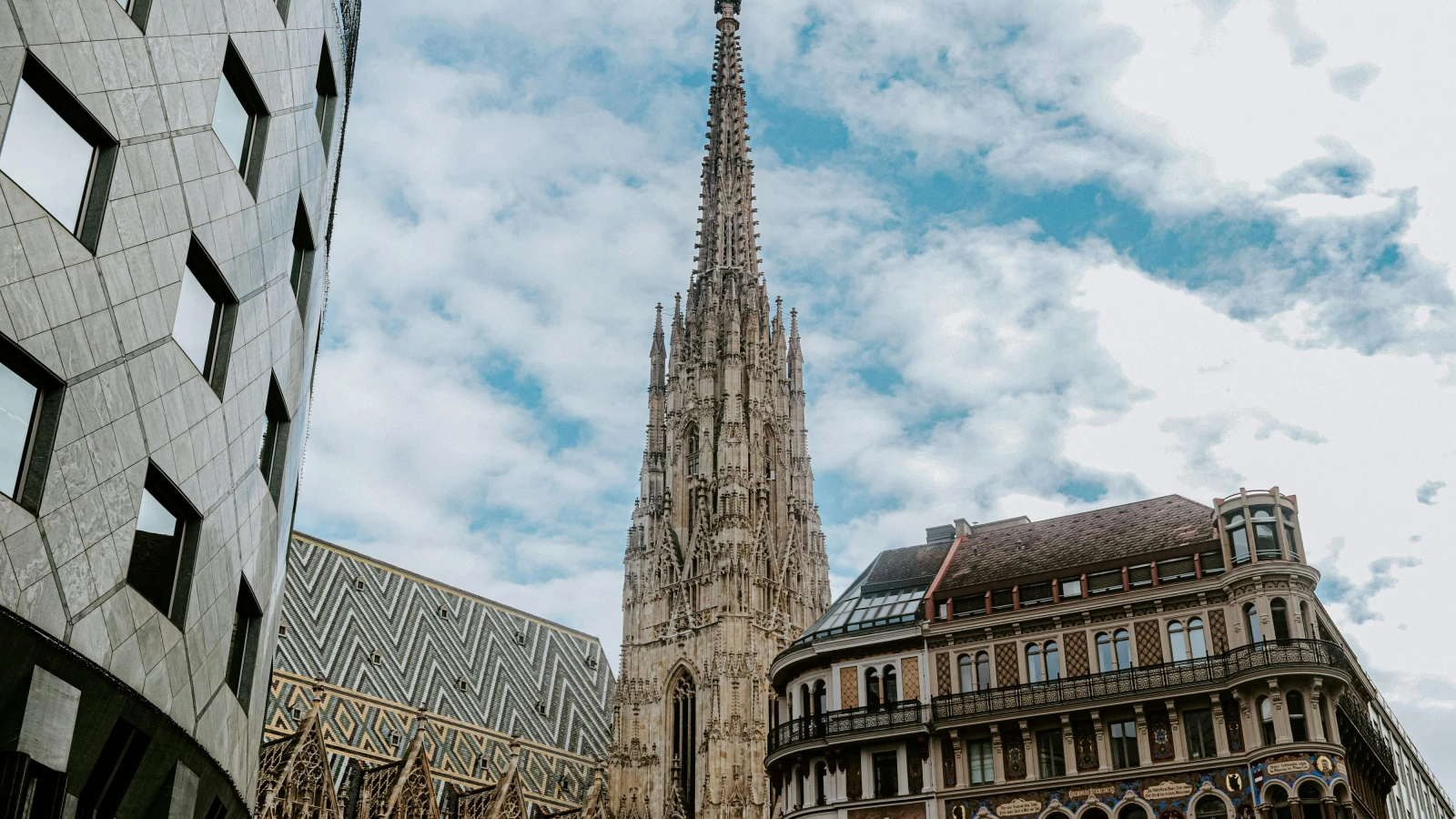 St. Stephens Cathedral towering Gothic spire Vienna sightseeing by car hire