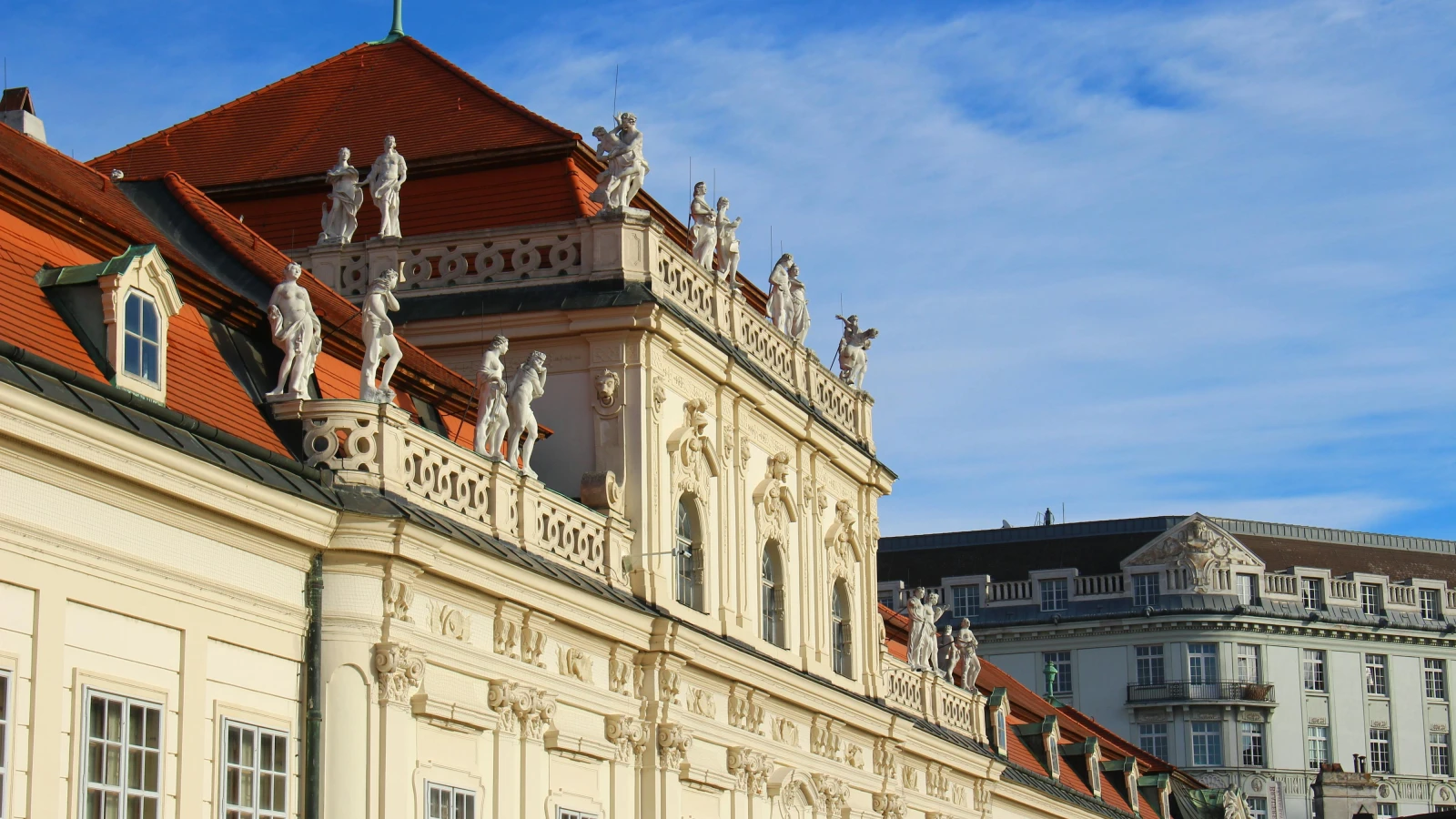 Stunning Baroque architecture detail Belvedere Palace Vienna